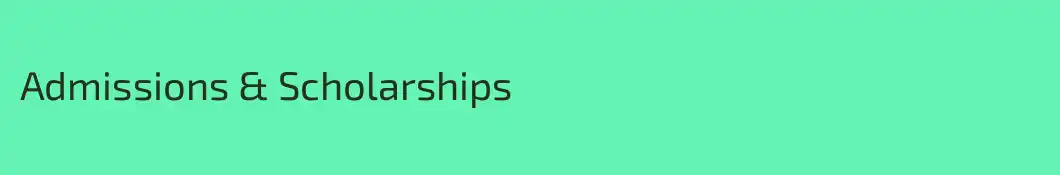 Admissions & Scholarships